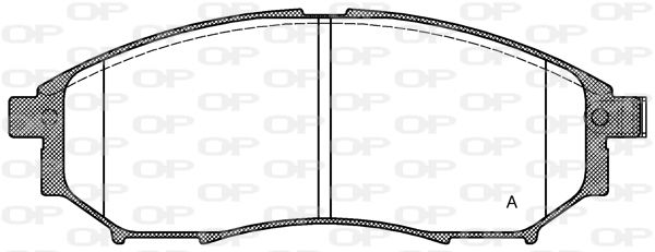 OPEN PARTS stabdžių trinkelių rinkinys, diskinis stabdys BPA0852.14